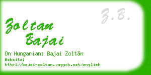 zoltan bajai business card